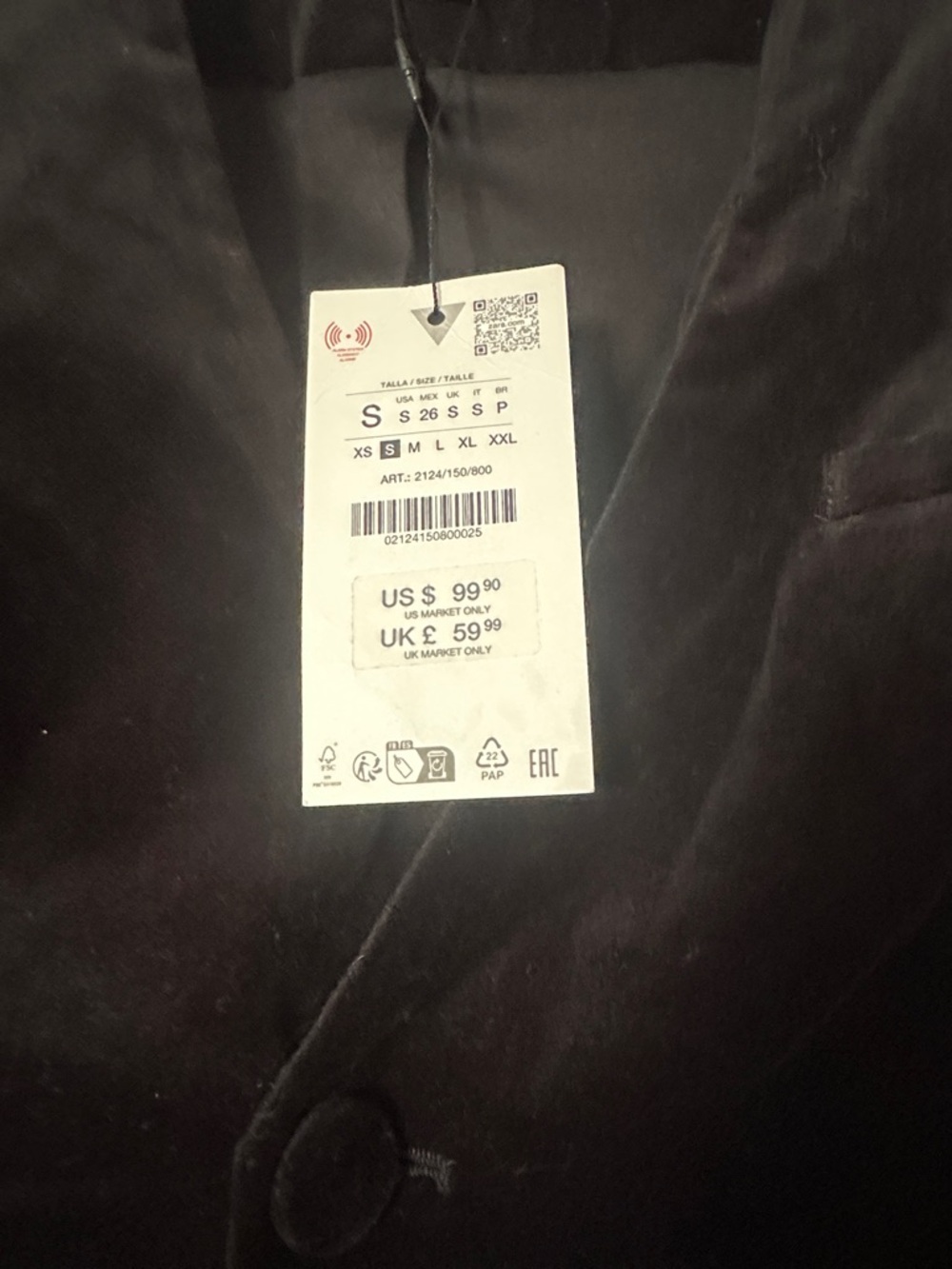 Zara Black Velvet romper - Picture 2 of 2